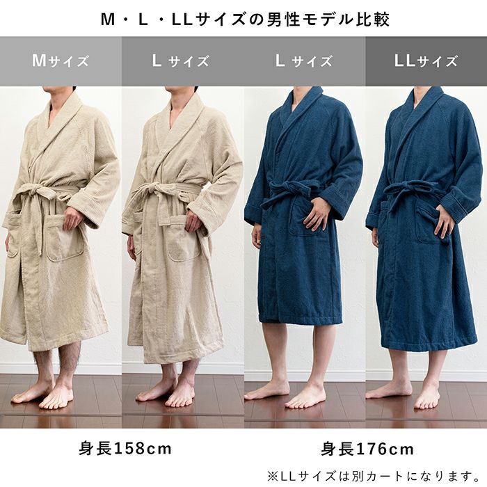 M/L/LLサイズを男性モデルが着てみました