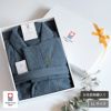 (お名前刺繍ギフト) 今治 ストライプ バスローブ ラッピング付 2Lサイズ