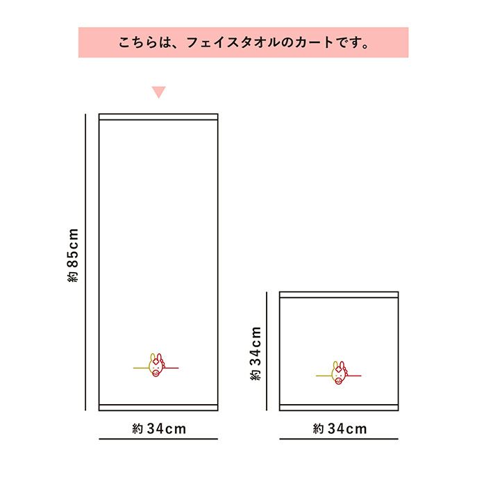 フェイスタオルのカートです