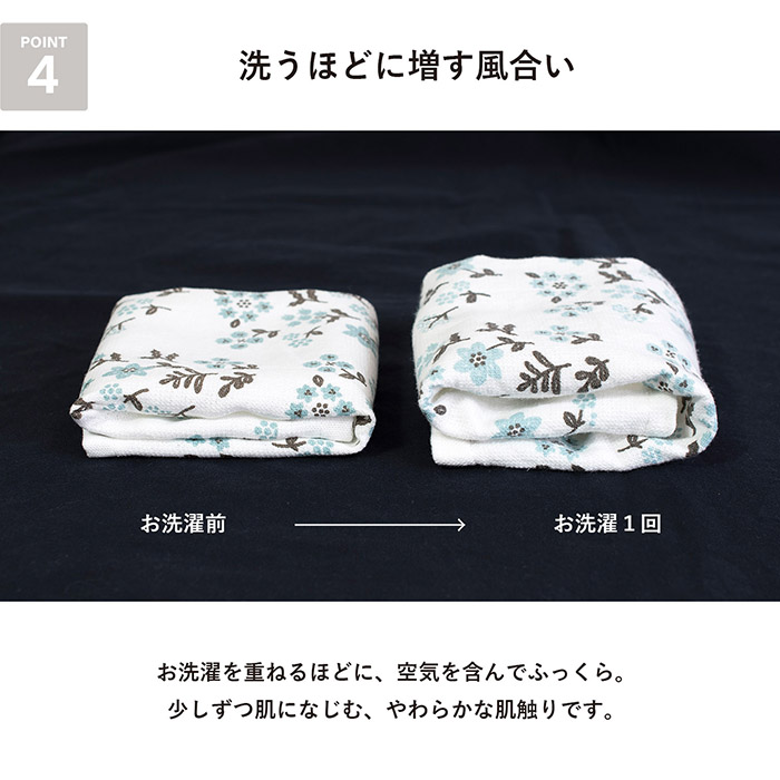 表は速乾ガーゼ＆裏は吸水性に優れたパイル