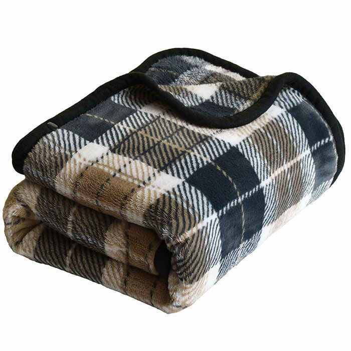 チェックグレージュ