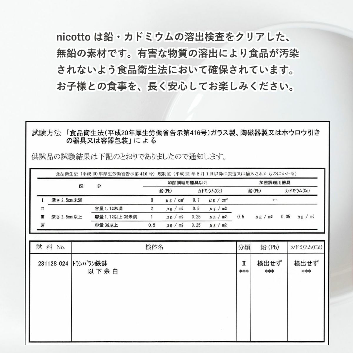 溶出検査をクリアした安全性