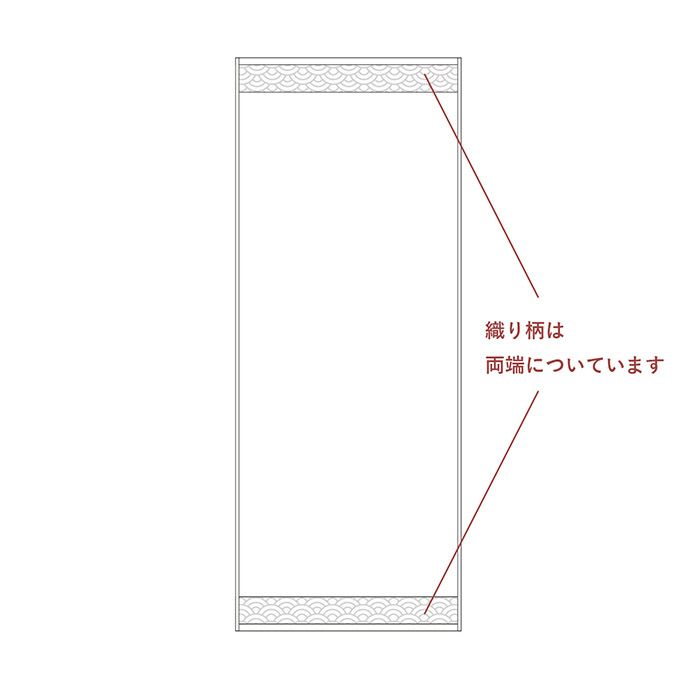 織り柄は両端についています